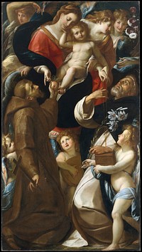 Madonna and Child with Saints Francis and Dominic and Angels by Giulio Cesare Procaccini