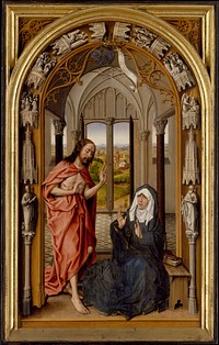 Christ Appearing to His Mother  by Juan de Flandes