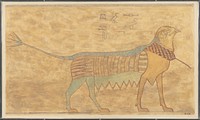 Detail of a Griffin, Tomb of Khety by Nina de Garis Davies or Norman de Garis Davies