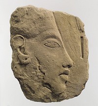 Trial piece of Akhenaten, on the reverse a horse's head