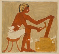 Trimming Wood with an Adze, Tomb of Rekhmire by Nina de Garis Davies