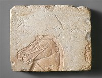 Heads of Two Horses and a Charioteer, New Kingdom, Amarna Period (ca. 1353–1336 B.C.)