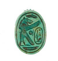 Scarab with Lion-headed Goddess Protecting Maatkare