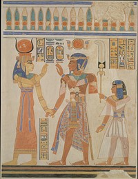 Ramesses III and Prince Amenherkhepeshef before Hathor