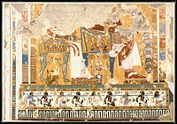 Amenhotep III and Queen Tiye Enthroned Beneath a Kiosk, Tomb of Anen by Nina de Garis Davies