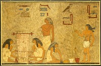 Weavers, Tomb of Khnumhotep by Norman de Garis Davies