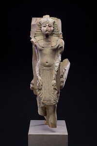 Figure of a king as part of a group proffered by an official of Ramesses II