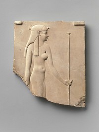 Plaque depicting a goddess, king on opposite side