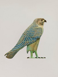 Inlay in the form of the Horus falcon