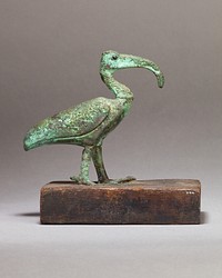 Ibis on a wooden base