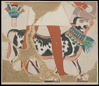 Detail of a Bull from a Procession of Offering Bearers by Nina de Garis Davies