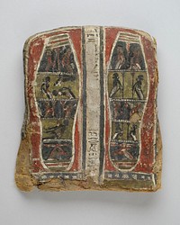 Soles of feet showing bound prisoners from a cartonnage, Late Period&ndash;Ptolemaic Period (4th&ndash;late 1st century BC)