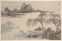 Landscape with Pavilion and Willows, attributed to Shen Zhou (Chinese, 1427–1509)