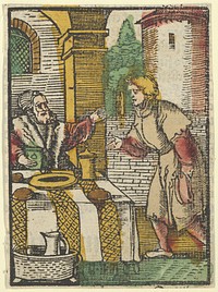 The Parable of the Banquet without Guests, from Das Plenarium by Hans Schäufelein