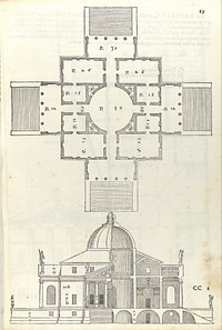 Villa Almerico (Villa Rotunda), from I quattro libri dell'architettura di Andrea Palladio (Book 2, page 19)