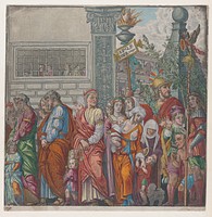 Sheet 7: procession, from The Triumph of Julius Caesar by Andrea Andreani (Intermediary draughtsman by Bernardo Malpizzi)