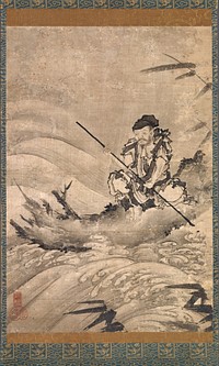 The Chinese Explorer Zhang Qian on a Raft by Maejima Sōyū