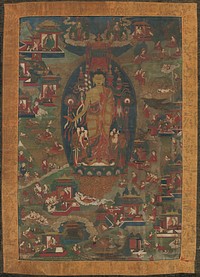 Buddha Shakyamuni and Scenes of His Previous Lives (Jataka Tales), Tibet