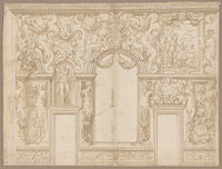 Design for the Decoration of a Palace Wall (Veronese Palazzo?), circle of Alessandro Vittoria (Alessandro Vittoria di Vigilio della Volpa) (Italian, 1525–1608)