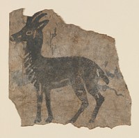 Ibex or Gazelle, Block Print, 13th or 14th century