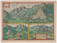 The Inn Valley from the series Civitates Orbis Terrarum, vol. V, plate 59 by Simon Novellanus (Netherlandish, 16th century), after Joris Hoefnagel (Netherlandish, Antwerp 1542&ndash;1600 Vienna)