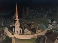 Midnight Ride of Paul Revere (1931) by Grant Wood. Original from Wikimedia Commons