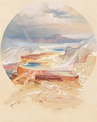 Minerva Terrace, Yellowstone (1872) by Thomas Moran.  