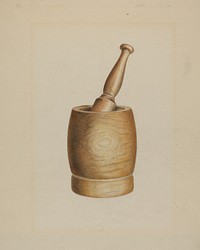 Mortar and Pestle (ca. 1936) by Theodore Pfitzer.  