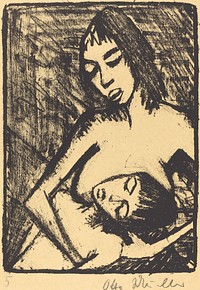 Mother and Child (ca. 1920) by Otto Müller.  