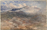 Mountain Heights, Cader Idris (ca. 1850) painting in high resolution by David Cox (1783–1859). 