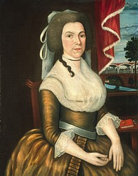 Mrs. Elizabeth Noyes Denison (ca. 1790) by The Denison Limner  & Joseph Steward.  
