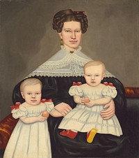 Mrs. Paul Smith Palmer and Her Twins (1835–1838) by Erastus Salisbury Field.  