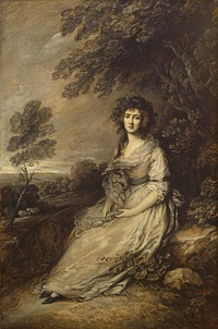 Mrs. Richard Brinsley Sheridan (1787&ndash;1796) by Gainsborough Dupont.  