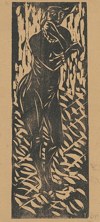 Nude with Jewelry (1906) print in high resolution by Ernst Ludwig Kirchner.  