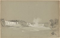 Niagara Falls drawing in high resolution by Régis François Gignoux (1816–1882).  