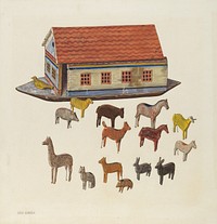 Noah's Ark and Animals (1935–1942) by Ben Lassen.  