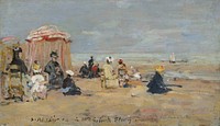 On the Beach (1894) by Eug&egrave;ne Boudin.  