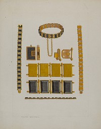 Onyx Bracelet (ca.1937) by Tulita Westfall.  