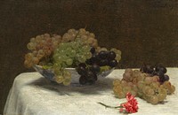 Still Life with Grapes and a Carnation (1880) by Henri Fantin-Latour.