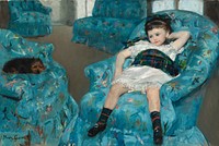 Little Girl in a Blue Armchair (1878) by Mary Cassatt. 