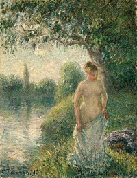 The Bather (1985) by Camille Pissarro.  