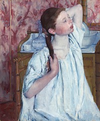 Girl Arranging Her Hair (1886) by Mary Cassatt. 