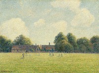 Hampton Court Green (1891) by Camille Pissarro.  