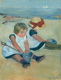 Children Playing on the Beach (1884) by Mary Cassatt. 