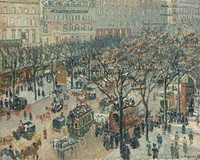 Boulevard des Italiens, Morning, Sunlight (1897) by Camille Pissarro.  