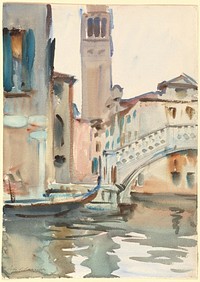 A Bridge and Campanile, Venice (ca. 1902&ndash;1904) by  John Singer Sargent.  