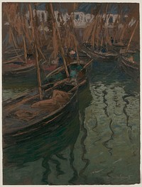A Dock Harmony&ndash;Fishing Boats (1897) by Charles Fromuth.  