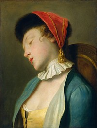 A Sleeping Girl (1760–1762) by Pietro Rotari.  