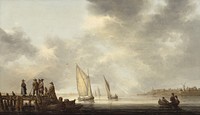 A Pier Overlooking Dordrecht (early 1640s) by Aelbert Cuyp.  