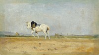 A Plow Horse in a Field (1870&ndash;1874) by Stanislas L&eacute;pine.  